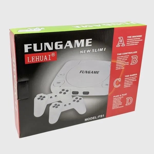 Портативная игровая консоль Puls FunGame FS1 ретро приставка Wireless 2 джойстика, пистолет/ 9999 встроенных игр