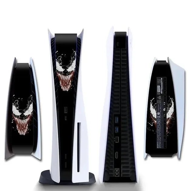 Виниловая наклейка для Sony PlayStation PS5 Venom Black