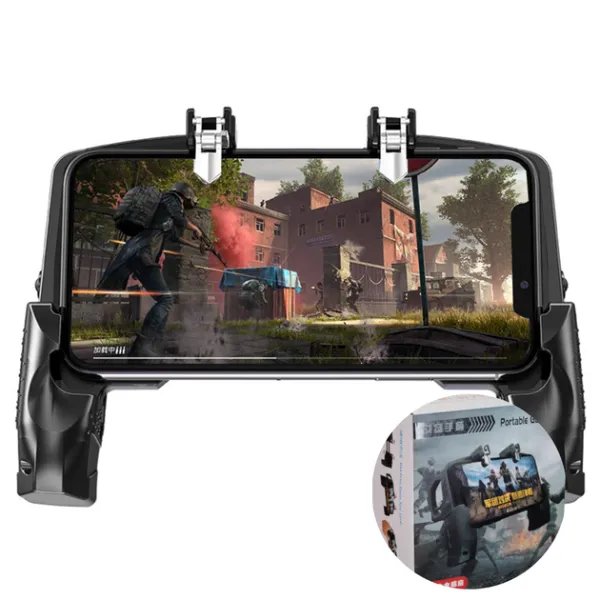 Беспроводной механический геймпад джойстик с пистолетными ручками K21 черный для игр на телефон