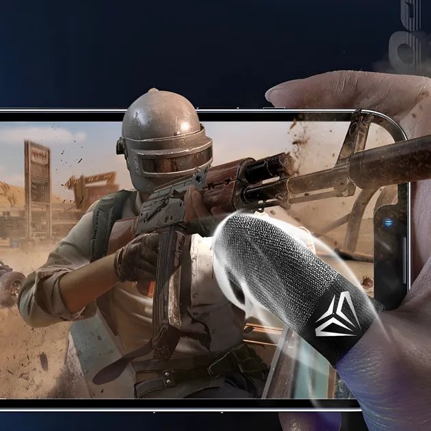 Напальчники Shezi S04 с серебряным волокном для телефона игры Standoff 2, PUBG Mobile 2 шт