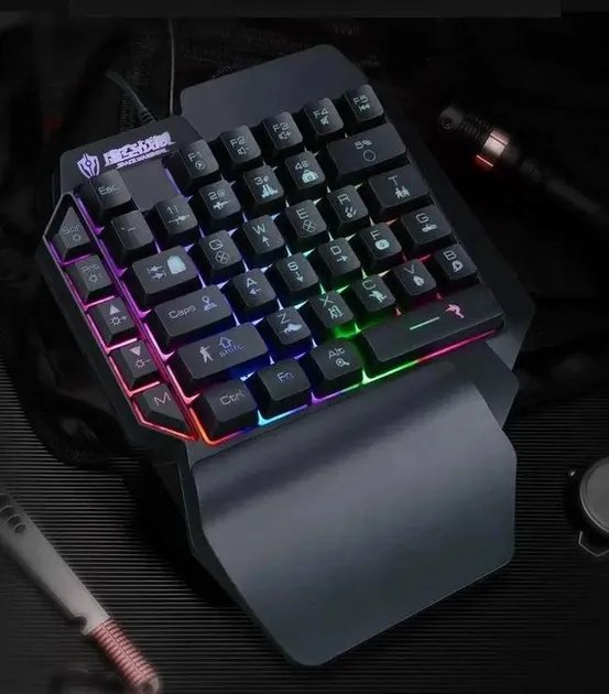 Клавиатура проводная игровая Sundy PUBG Mobile Keyboard G01 USB Black с подсветкой