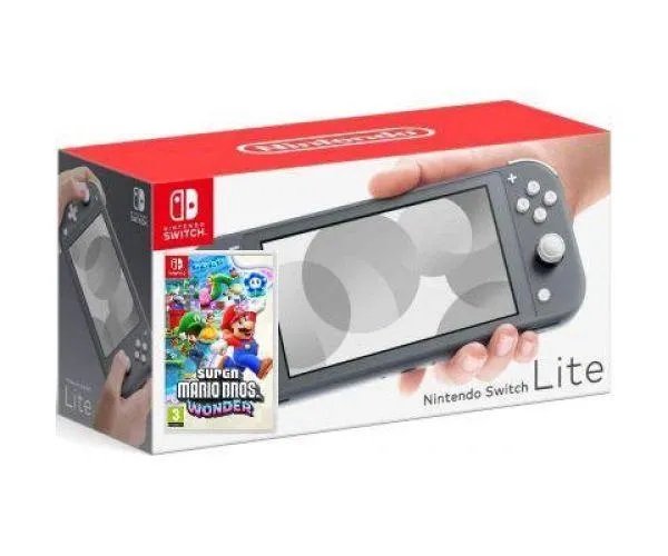 Nintendo Switch Lite Gray + Игра Super Mario Bros Wonder (русская версия)