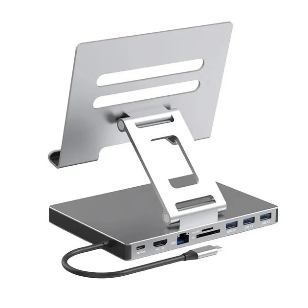 Док-станція 9в1 для Steam Deck|iPad|Android (HDMI 4K/Ethernet/ 3хUSB 3.0/ USB-C 100W/3.5мм/SD/TF)