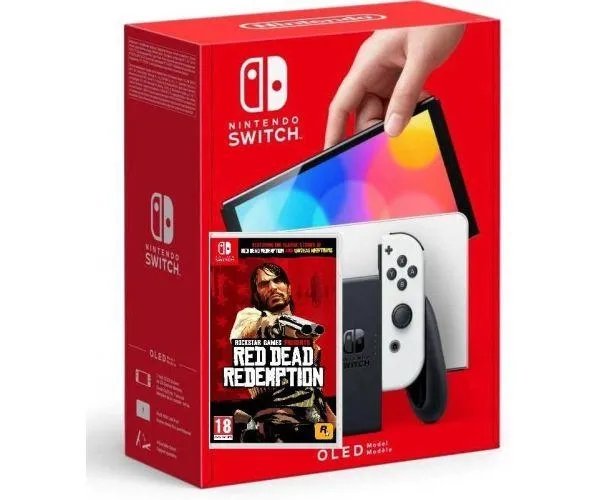 Nintendo Switch (OLED model) White + Игра Red Dead Redemption (русская версия)