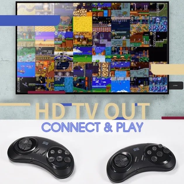 Ігрова консоль DataFrog SEGA Y2 SG на 1800 різних ігор 4k HDMI інтерфейс Чорного кольору (С730054- 4018841)