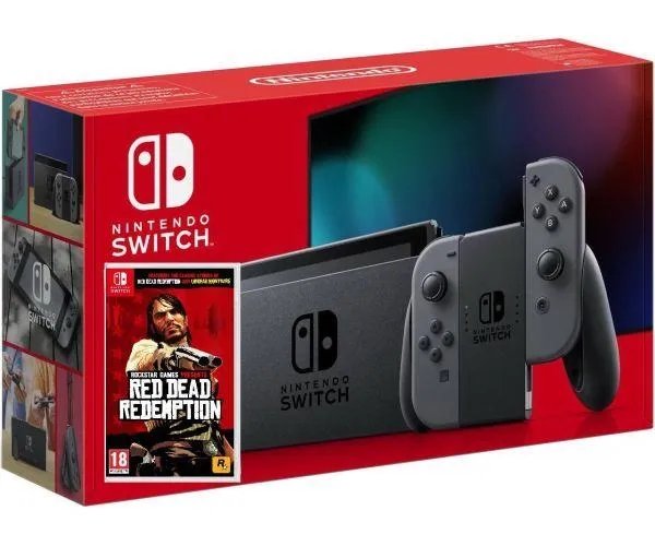 Nintendo Switch Gray (Upgraded version) + Игра Red Dead Redemption (русская версия)