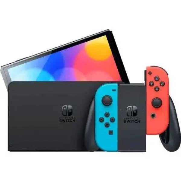 Nintendo Switch (OLED model) Neon Blue-Red + Игра Red Dead Redemption (русская версия)