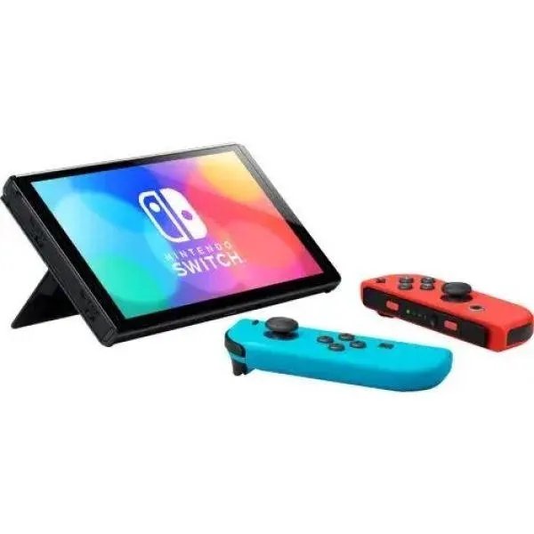 Nintendo Switch (OLED model) Neon Blue-Red + Игра Red Dead Redemption (русская версия)