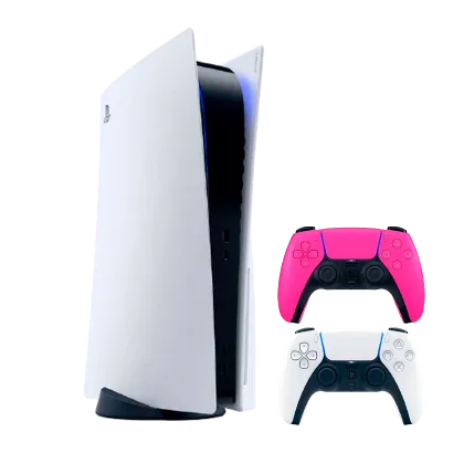 Набор Консоль Sony PlayStation 5 Blu-ray 825GB (9424390) White + Геймпад Беспроводной DualSense Pink