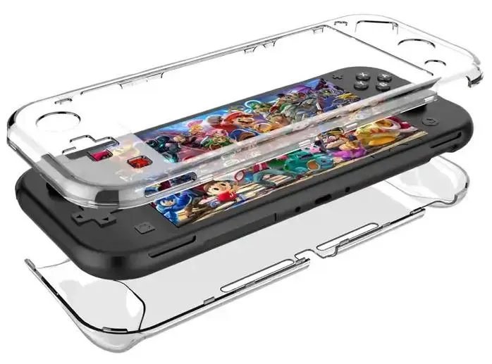 Комплект: чохол-накладка Transparent + захисне скло для Nintendo Switch LITE (Прозорий)