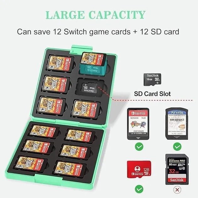 Кейс Animal Crossing для хранения 12 картриджей Nintendo Switch / Switch OLED / Switch Lite