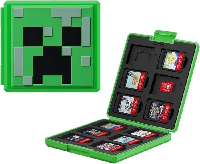 Кейс Minecraft для хранения 12 картриджей Nintendo Switch / Switch OLED / Switch Lite