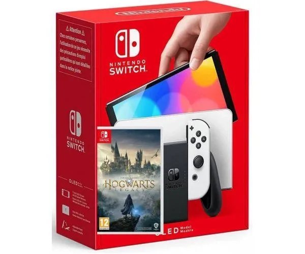 Nintendo Switch (OLED model) White + Игра Hogwarts Legacy (русская версия)