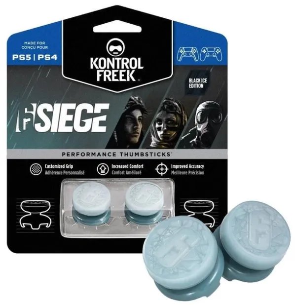 Накладки на стики KontrolFreek® Six Siege: Black Ice (Limited Edition) для Sony DualShock PS4 / DualSense PS5
