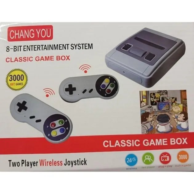 Консоль игровая с беспроводными джойстиками classic game box LH-35 (8456) grey