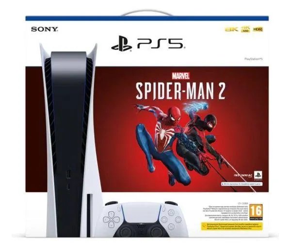 Sony PlayStation 5 White 825Gb + Marvel’s Spider-Man 2 (code) (русская версия)