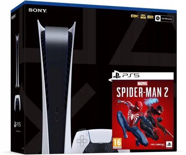 Sony PlayStation 5 White 825Gb Digital Edition + Marvel's Spider-Man 2 (русская версия)