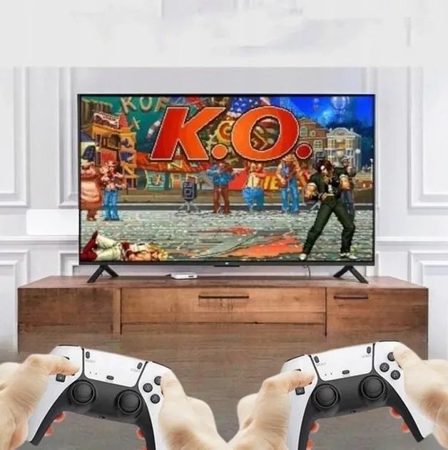 Игровая консоль M15 Plus 64Gb 30000+ игр Pro 4K Game Stick 3D HD стик приставка и 2 беспроводных джойстика