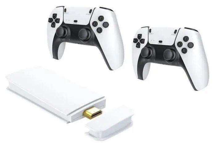 Игровая консоль M15 Plus 64Gb 30000+ игр Pro 4K Game Stick 3D HD стик приставка и 2 беспроводных джойстика