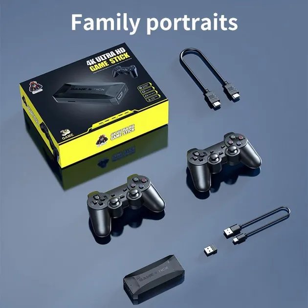Игровая консоль Game Stick Lite M16 64Gb 4K Ultra HD 2 джойстика 20000+ игр 25+ эмуляторов