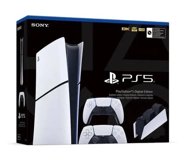 Sony PlayStation 5 Slim Digital Edition 1Tb + DualSense (White) + Charging Station
