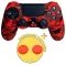 Защитный силиконовый чехол Red Camouflage для геймпада Sony DualShock 4 (PS4) + в подарок накладки на стики