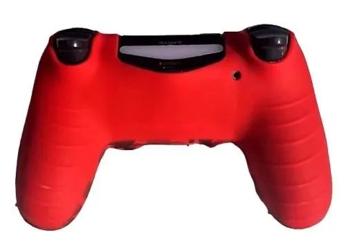 Защитный силиконовый чехол Red Camouflage для геймпада Sony DualShock 4 (PS4) + в подарок накладки на стики