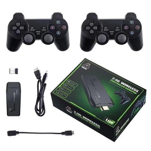 Игровая приставка M8 64gb Data Frog 4K HDMI + 2 беспроводных джойстика, консоль для телевизора