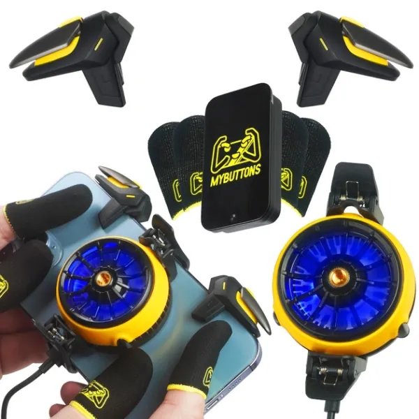 Игровой комплект 8 в 1 Триггеры курки Realme кулер Пельтье MEMO DLA6 напальчники Carbon V1 + бокс