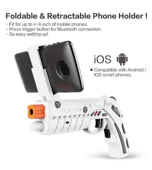Безпровідний геймпад iPega PG-9082 Bluetooth Android/iOS White (AR GUN PG-9082)