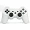 Беспроводной Джойстик для PS3 Bluetooth Белый с виброотдачей аккумуляторный