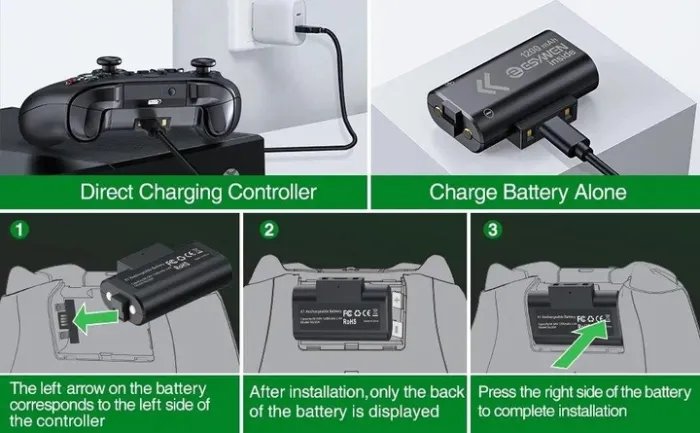 Зарядные аккумуляторы для геймпадов Xbox one series X S Xbox one Xbox one X Xbox One elite 1200mah