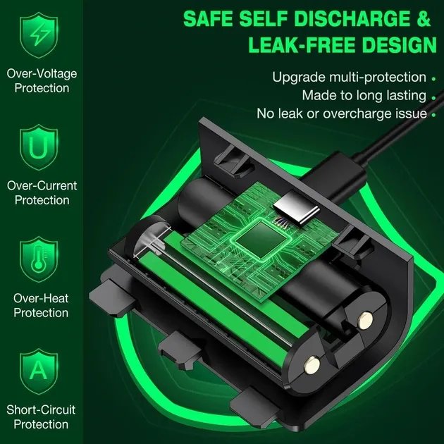 Зарядные аккумуляторы для геймпадов Xbox one series X S Xbox one Xbox one X Xbox One elite 1200mah