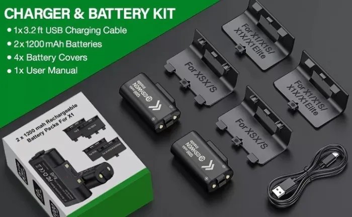 Зарядные аккумуляторы для геймпадов Xbox one series X S Xbox one Xbox one X Xbox One elite 1200mah