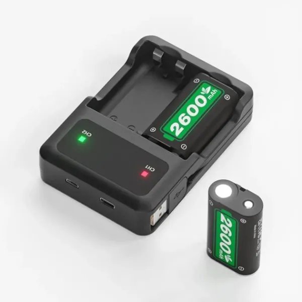 Зарядная док - станция для аккумуляторов гейпадов 2600mAh Xbox Series X/S Xbox One X/S