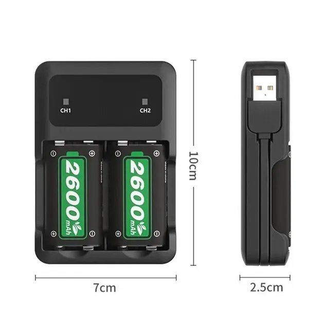 Зарядная док - станция для аккумуляторов гейпадов 2600mAh Xbox Series X/S Xbox One X/S