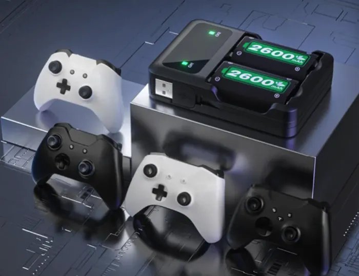 Зарядная док - станция для аккумуляторов гейпадов 2600mAh Xbox Series X/S Xbox One X/S