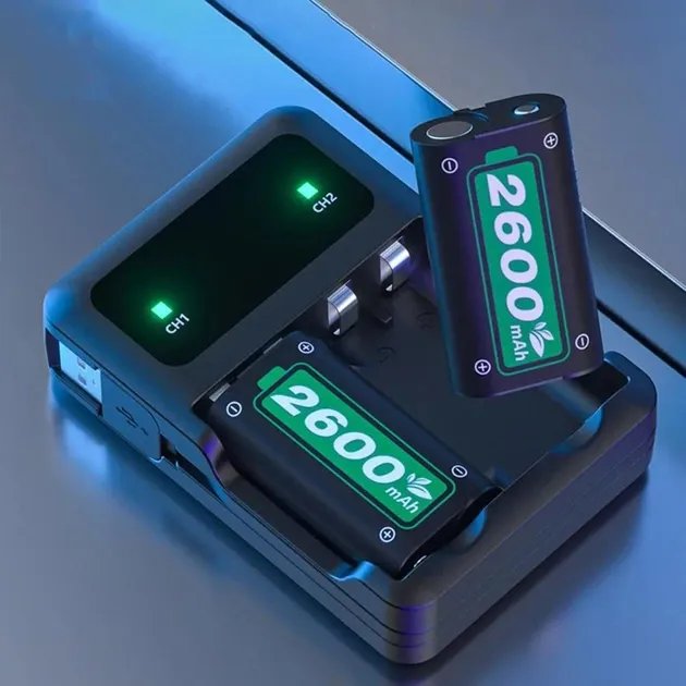 Зарядная док - станция для аккумуляторов гейпадов 2600mAh Xbox Series X/S Xbox One X/S