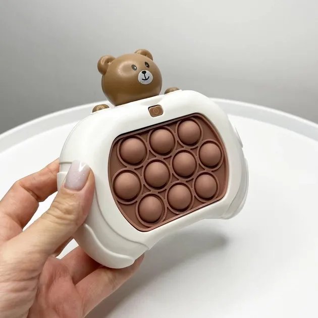 Игрушка детская антистресс на батарейках Pop it PRO Bear Электронная приставка консоль