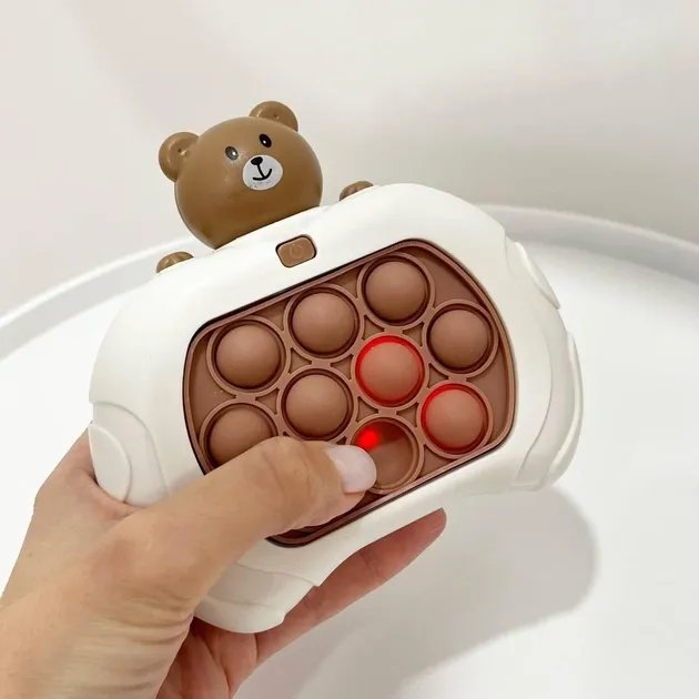 Игрушка детская антистресс на батарейках Pop it PRO Bear Электронная приставка консоль