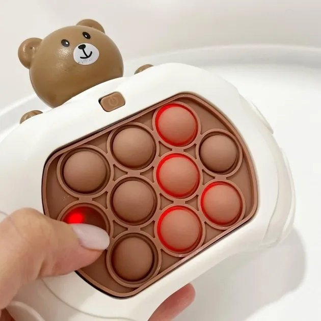 Игрушка детская антистресс на батарейках Pop it PRO Bear Электронная приставка консоль