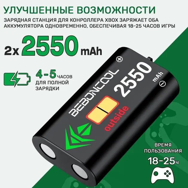 Зарядная станция и аккумуляторы для Xbox One, Xbox Series X|S BEBONCOOL Q163-BBC black