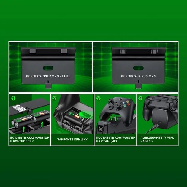 Зарядная станция и аккумуляторы для Xbox One, Xbox Series X|S BEBONCOOL Q163-BBC black