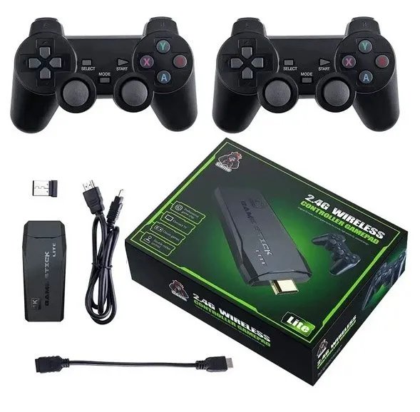 Игровая приставка для телевизора Data Frog M8 64G, 4К с двумя беспроводными джойстиками 10000 игр (M8-y)