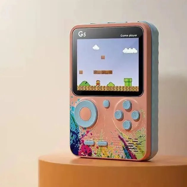 Портативная игровая консоль 500 игр Game player G5 Розовая