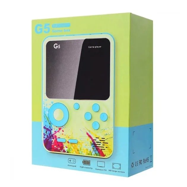 Портативная игровая консоль 500 игр Game player G5 Розовая