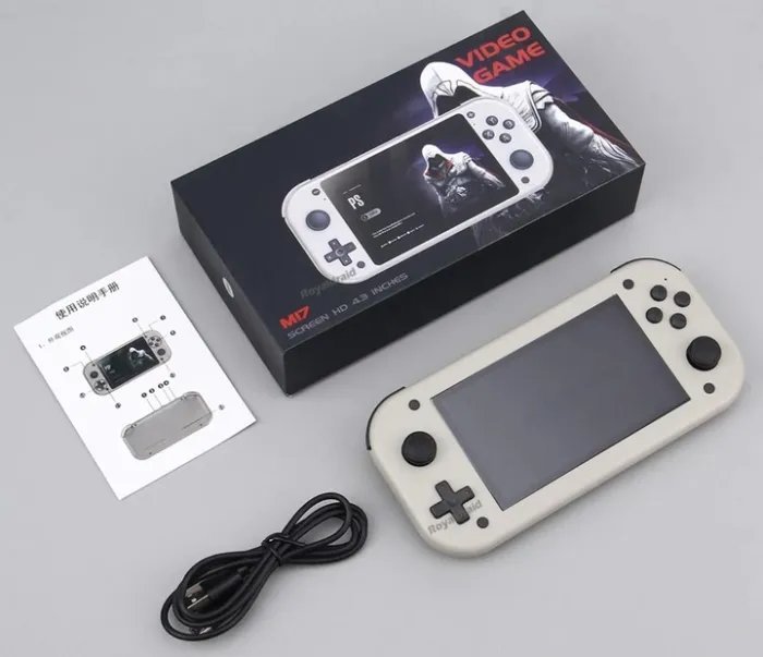 Портативная ретро консоль приставка SJGAM BOYHOM M17 4,3-дюймовий IPS-екран, PSP, PS1, NES, 128 Гб