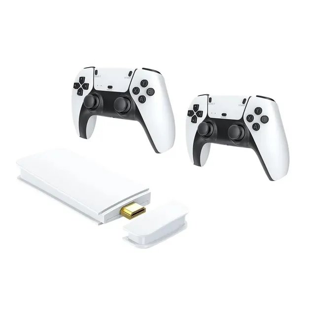Игровая консоль M15 4K 64GB 20000 игр + два беспроводных контроллера белая (75165724)