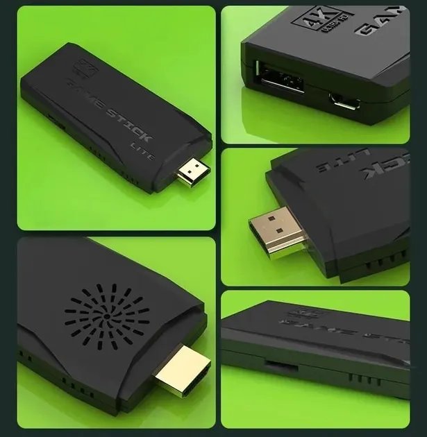 Портативная игровая консоль DATA FROG Y3 Lite 4K 64GB 10000 игр + два беспроводных контроллера черная (75164189)