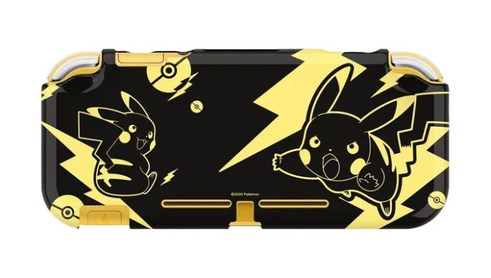 Чехол Силиконовый Nintendo Switch Lite Pokemon: Pikachu Black & Gold Black